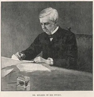 19th Century Author Imprime: Ow Holmes / In Study