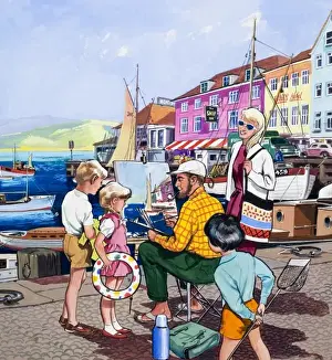 Fishing Boat Art Imprime: Painter