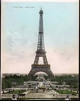 Torre Eiffel Imprime: Torre de la Eiffel, París 1890 (Nota: Señaló el año incorrecto) Torre de la Eiffel