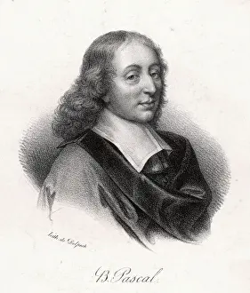 Blaise Pascal Portrait Imprime: Pascal / Delpech
