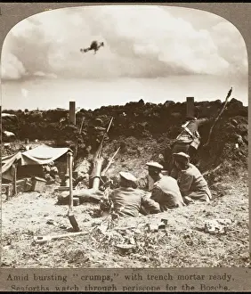 British Soldiers In Trenches Imprime: Periscopes in Trenches
