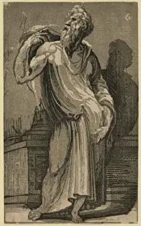 Chiaroscuro Art Imprime: A philosopher