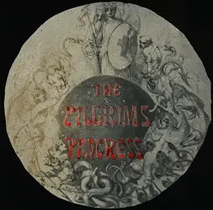 Lantern Slide Circa 1900 Imprime: The Pilgrims Progress