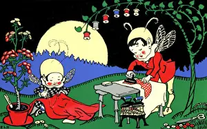 Childrens Book Illustrations Imprime: Pixie tailors