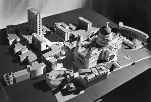St Pauls Cathedral Architecture Imprime: A plan for the redevelopment of Paternoster Square