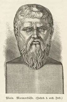 Platón Imprime: Platón (Escultura de busto)