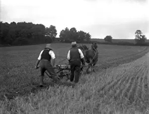 Historical Farm Equipment Imprime: Ploughing Fields