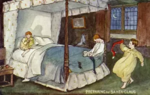 Historical Christmas Illustrations Imprime: Preparing for Santa