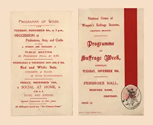 Suffragette History Imprime: Programme of Suffrage Week