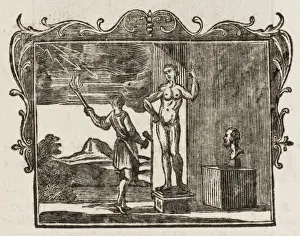 Classical Mythological Art Imprime: Prometheus Forms Man