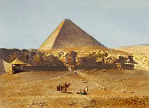 Egypt Desert Landscape Imprime: Pyramide de Cheops