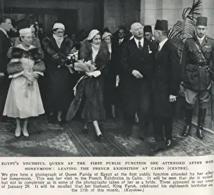 Egyptian Monarchy History Imprime: Queen Farida of Egypt at her first public function