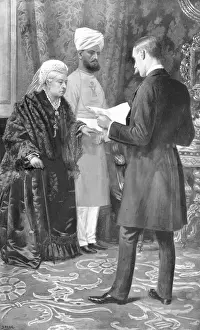 La Reina Victoria y Munshi Abdul Karim, 1900