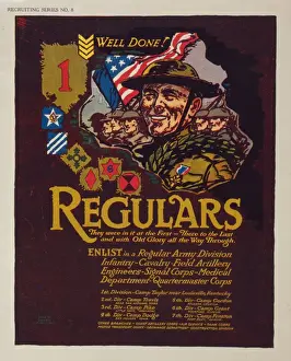 WWI Military Art Imprime: Regulars - They were in it at the first - There to the last