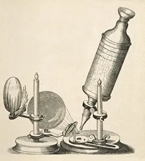 Impresiones de Microscopio de Robert Hooke Robert Hooke Imprime: Hooke Robert / Microscopio