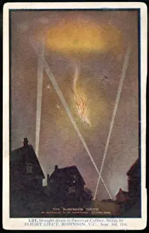 WWI Aerial Combat Imprime: Robinson Downs Zeppelin