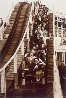 Vintage Fairground Rides Imprime: Rollercoaster