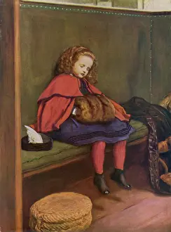 Impresiones de La segunda de dos pinturas sentimentales del pintor prerrafaelita John Everett Millais (1829-1896) M Imprime: Mi Segundo Ensayo Predicador