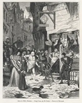 19th Century Street Scene Imprime: Seigni Jean / Jester