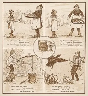Nursery Rhyme Characters In Art Imprime: Simple Simon / Andre