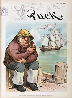 Vintage Nautical Prints Imprime: The skipper out of a berth