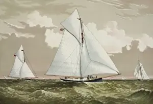 Yacht Racing History Imprime: Sloop yachts Mischief and Atalanta in the race for The Ameri