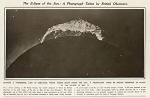 Total Solar Eclipse Photos Imprime: Solar Eclipse 1919