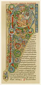 German Illuminated Manuscripts Imprime: Solomon Writing Proverbs