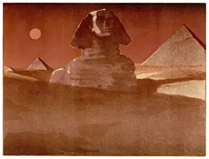 Egyptian Sphinx Imprime: Sphinx at Sunset