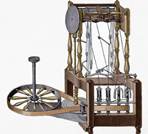 Herramienta de tela en espiral, diseñada por Richard Arkwright en 1767