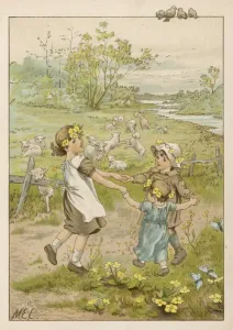 Primavera Imprime: Niños bailando 1880