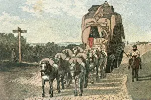 Horse Drawn Wagons Imprime: Stage Wagon, Early C19