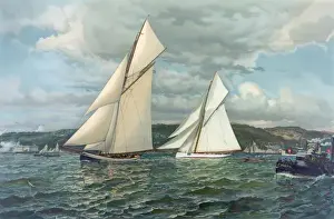Vintage Sailing Yachts Imprime: The start