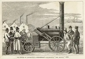 Railway History UK Imprime: Stephensons Rocket