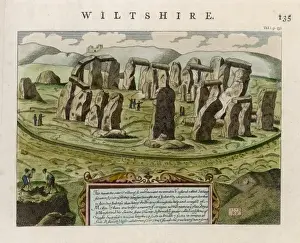 Ancient Monument UK Imprime: Stonehenge in 1575