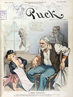 Puck Magazine Art Imprime: A strike preventive