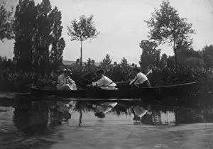 Physical Education History Imprime: Three students rowing