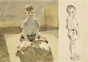 Dos estudios de un niño joven