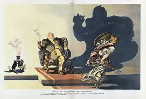 Puck Magazine Illustrations Imprime: Get after the substance, not the shadow