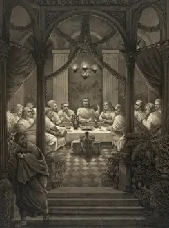Biblical Artwork For Sale Imprime: Last supper of Christ