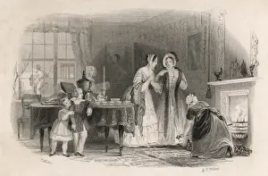 Victorian Era Domestic Scene Imprime: Tea on the Table