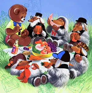 Teddy Bear Illustration Imprime: Teddy Bear (with hidden objects)