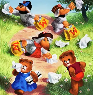 Teddy Bear Illustration Imprime: Teddy Bear (with hidden objects)