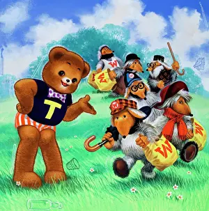 Teddy Bear Illustration Imprime: Teddy Bear (with hidden objects)