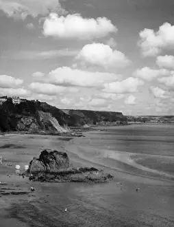 Welsh Coastline Images Imprime: Tenby Beach