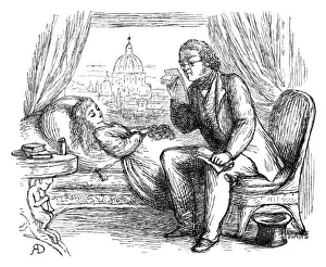 Victorian Era Authors Imprime: Thackeray Reading