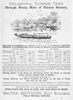 Horario del vapor de río Támesis, Thames Steamer