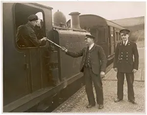 Vintage Train Staff Imprime: Train Driver & Guards