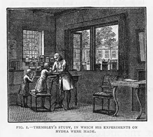 18th Century Scientist Imprime: Trembley in his Study