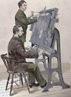 Nineteenth Century Typography Imprime: Typographic composing new machine